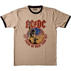 AC/DC: Unisex Ringer T-Shirt/Let There Be Rock Tour '77 (Large)