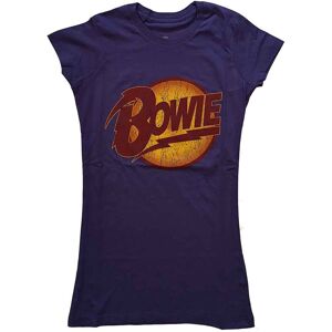 David Bowie: Ladies T-Shirt/Vintage Diamond Dogs Logo (Purple) (X-Small) David Bowie: Ladies T-Shirt/Vintage Diamond Dogs Logo (Purple) (X-Small)