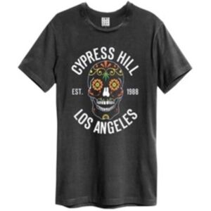 Cypress Hill: - Floral Skull Amplified Vintage Charcoal Small T-Shirt Cypress Hill: - Floral Skull Amplified Vintage Charcoal Small T-Shirt