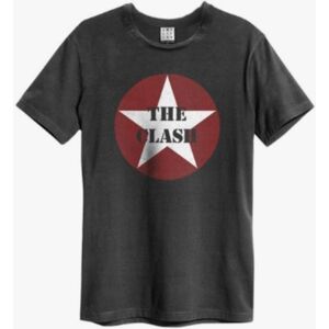 Clash: Star Logo Amplified Vintage Charcoal Small t Shirt Clash: Star Logo Amplified Vintage Charcoal Small t Shirt