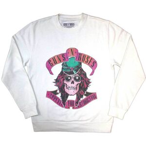 Guns N Roses: Guns N' Roses Unisex Sweatshirt/Axl Skull (White) (Oversized) (Large) Guns N Roses: Guns N' Roses Unisex Sweatshirt/Axl Skull (White) (Oversized) (Large)