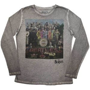 The Beatles: Unisex Long Sleeve T-Shirt/Sgt Pepper Stone Wash (Silver Grey) (X-Large) The Beatles: Unisex Long Sleeve T-Shirt/Sgt Pepper Stone Wash (Silver Grey) (X-Large)