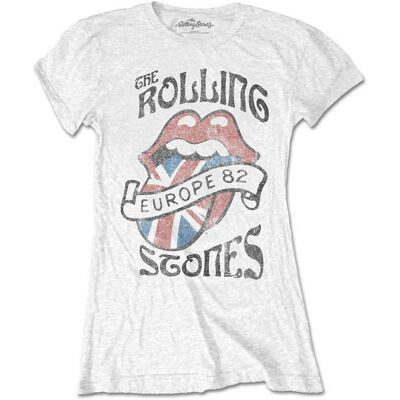 The Rolling Stones: Ladies T-Shirt/Europe 82 (White) (Large) The Rolling Stones: Ladies T-Shirt/Europe 82 (White) (Large)