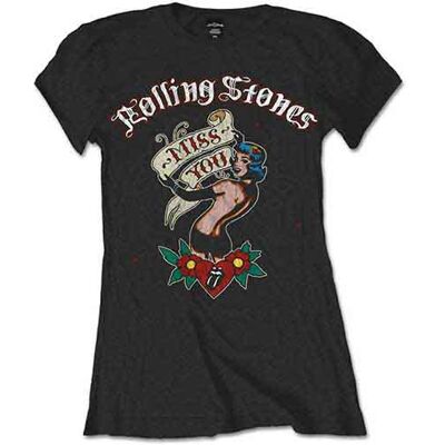 The Rolling Stones: Ladies T-Shirt/Miss You (Black) (Small) The Rolling Stones: Ladies T-Shirt/Miss You (Black) (Small)