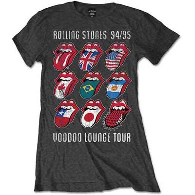 The Rolling Stones: Ladies T-Shirt/Voodoo Lounge Tongues (Charcoal Grey) (Medium) The Rolling Stones: Ladies T-Shirt/Voodoo Lounge Tongues (Charcoal Grey) (Medium)