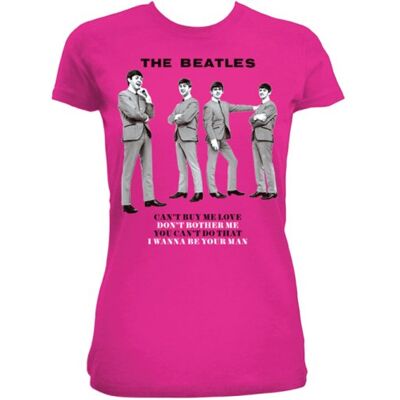 The Beatles: Ladies T-Shirt/You Can't Do That (Fuchsia Pink) (Medium) The Beatles: Ladies T-Shirt/You Can't Do That (Fuchsia Pink) (Medium)