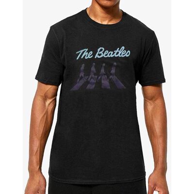 The Beatles: Unisex T-Shirt/Crossing Silhouettes (Black) (Puff Print) (Medium) The Beatles: Unisex T-Shirt/Crossing Silhouettes (Black) (Puff Print) (Medium)
