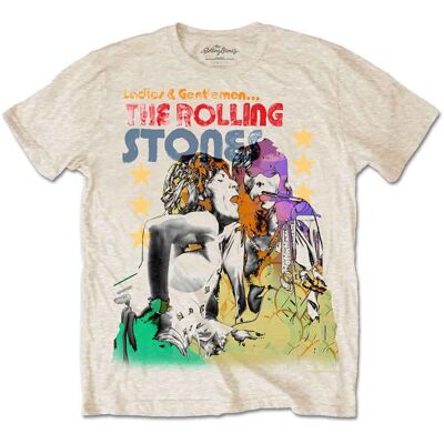 The Rolling Stones: Unisex T-Shirt/Mick & Keith Watercolour Stars (Sand) (Medium) The Rolling Stones: Unisex T-Shirt/Mick & Keith Watercolour Stars (Sand) (Medium)