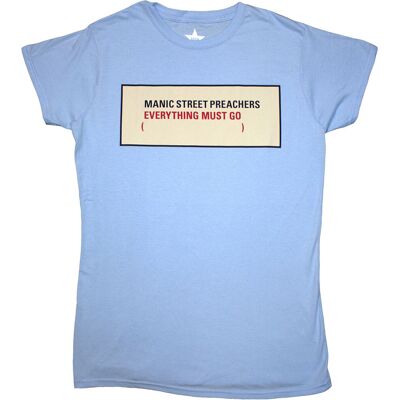Manic Street Preachers: Ladies T-Shirt/Everything Must Go (Blue) (Small) Manic Street Preachers: Ladies T-Shirt/Everything Must Go (Blue) (Small)