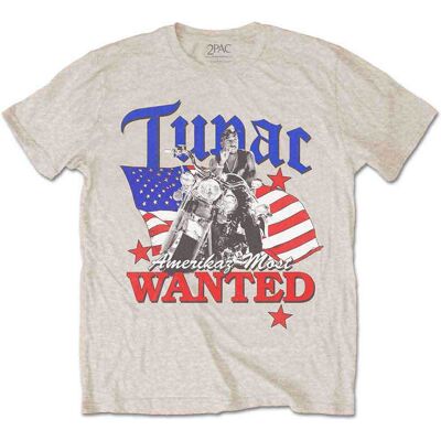 Tupac: Unisex T-Shirt/Most Wanted (Sand) (Large) Tupac: Unisex T-Shirt/Most Wanted (Sand) (Large)