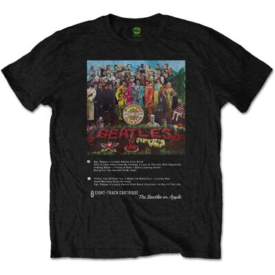 The Beatles: Unisex T-Shirt/Sgt Pepper 8 Track (Black) (XX-Large) The Beatles: Unisex T-Shirt/Sgt Pepper 8 Track (Black) (XX-Large)