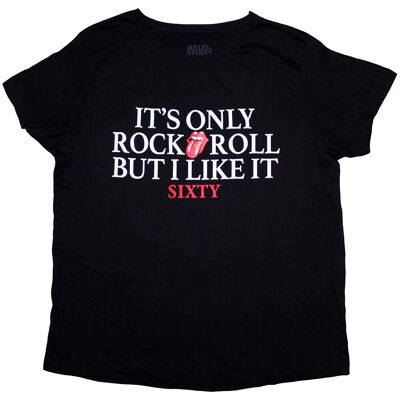 The Rolling Stones: Ladies T-Shirt/Sixty It's only R&R but I like it (Black) (Foiled) (XX-Large) The Rolling Stones: Ladies T-Shirt/Sixty It's only R&R but I like it (Black) (Foiled) (XX-Large)