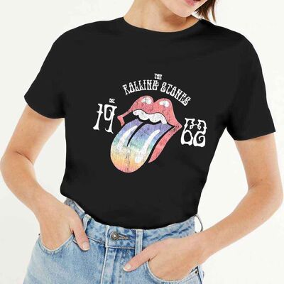 Rolling Stones Dam T-shirt - Sixty Rainbow Tongue '62 - Officiell Turné Merchandise Rolling Stones Dam T-shirt - Sixty Rainbow Tongue '62 - Officiell Turné Merchandise