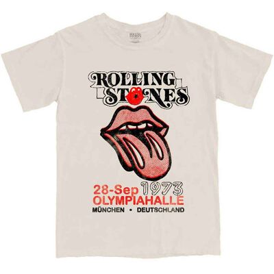The Rolling Stones: Unisex T-Shirt/Munich '73 (Sand) (XX-Large) The Rolling Stones: Unisex T-Shirt/Munich '73 (Sand) (XX-Large)