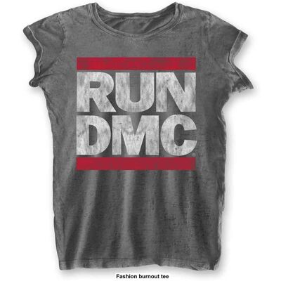 Run DMC: Ladies Burnout T-Shirt/DMC Logo (Charcoal Grey) (X-Large) Run DMC: Ladies Burnout T-Shirt/DMC Logo (Charcoal Grey) (X-Large)