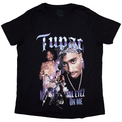 Tupac: Ladies T-Shirt/All Eyez Blue Homage (Black) (12) Tupac: Ladies T-Shirt/All Eyez Blue Homage (Black) (12)