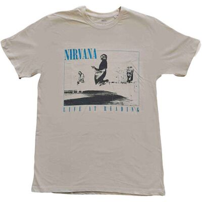 Nirvana: Unisex T-Shirt/Live at Reading (Sand) (Large) Nirvana: Unisex T-Shirt/Live at Reading (Sand) (Large)