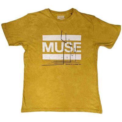 Muse: Unisex T-Shirt/Origin of Symmetry (Orange Yellow Mineral Wash) (Wash Collection) (X-Large) Muse: Unisex T-Shirt/Origin of Symmetry (Orange Yellow Mineral Wash) (Wash Collection) (X-Large)