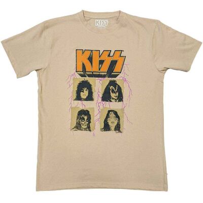 KISS: Unisex T-Shirt/Lightning Photo (Sand) (Medium) KISS: Unisex T-Shirt/Lightning Photo (Sand) (Medium)