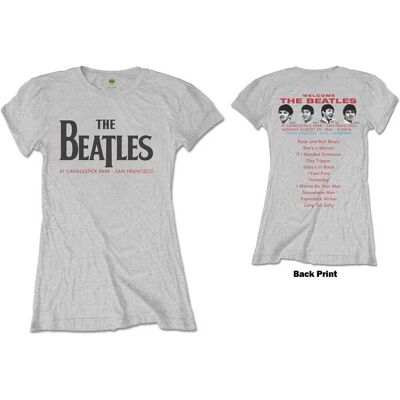 The Beatles: Ladies T-Shirt/Candlestick Park (Grey) (Back Print) (XX-Large) The Beatles: Ladies T-Shirt/Candlestick Park (Grey) (Back Print) (XX-Large)