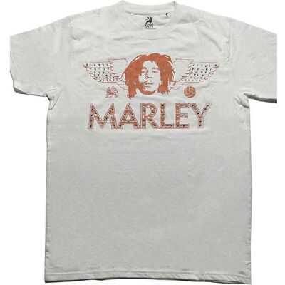 Bob Marley: Unisex T-Shirt/Wings (White) (Embellished) (Small) Bob Marley: Unisex T-Shirt/Wings (White) (Embellished) (Small)
