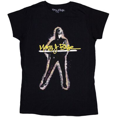Mary J Blige: Ladies T-Shirt/Glow (Black) (XX-Large) Mary J Blige: Ladies T-Shirt/Glow (Black) (XX-Large)