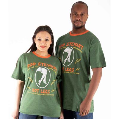 Rod Stewart: Unisex Ringer T-Shirt/Hot Legs (Green) (X-Large) Rod Stewart: Unisex Ringer T-Shirt/Hot Legs (Green) (X-Large)