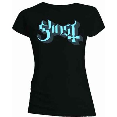 Ghost: Ladies T-Shirt/Blue/Grey Keyline Logo (Black) (Skinny Fit) (XX-Large) Ghost: Ladies T-Shirt/Blue/Grey Keyline Logo (Black) (Skinny Fit) (XX-Large)