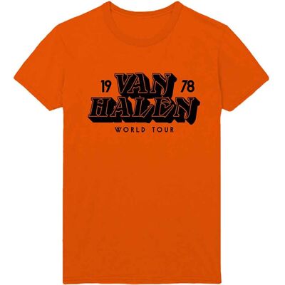Van Halen: Unisex T-Shirt/World Tour '78 (Orange) (X-Large) Van Halen: Unisex T-Shirt/World Tour '78 (Orange) (X-Large)