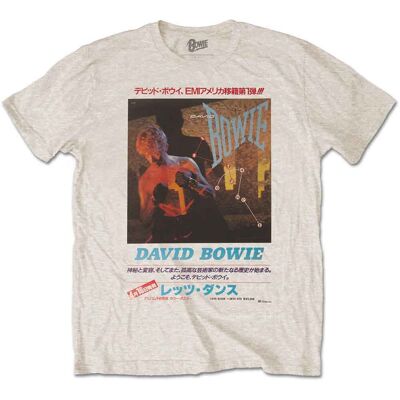 David Bowie: Unisex T-Shirt/Japanese Text (Sand) (Large) David Bowie: Unisex T-Shirt/Japanese Text (Sand) (Large)