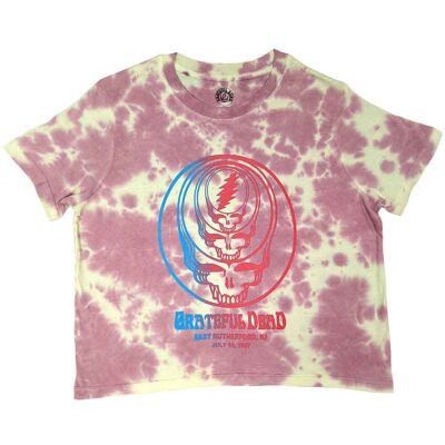 Grateful Dead: Ladies Crop Top/Concentric Skulls (Pink) (Wash Collection) (Small) Grateful Dead: Ladies Crop Top/Concentric Skulls (Pink) (Wash Collection) (Small)