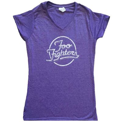Foo Fighters: Ladies T-Shirt/Text Logo (Purple) (Ex-Tour) (Large) Foo Fighters: Ladies T-Shirt/Text Logo (Purple) (Ex-Tour) (Large)