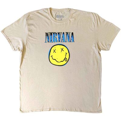 Nirvana: Unisex T-Shirt/Xerox Happy Face (Sand) (XXX-Large) Nirvana: Unisex T-Shirt/Xerox Happy Face (Sand) (XXX-Large)