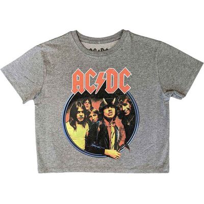 AC/DC: Ladies Crop Top/Highway To Hell Circle (Grey) (Medium) AC/DC: Ladies Crop Top/Highway To Hell Circle (Grey) (Medium)
