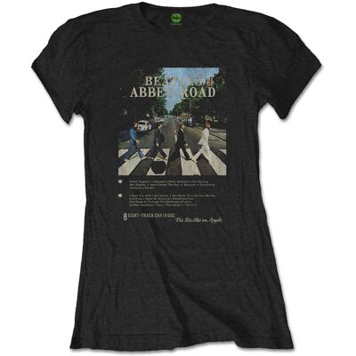 The Beatles: Ladies T-Shirt/Abbey Road 8 Track (Black) (Medium) The Beatles: Ladies T-Shirt/Abbey Road 8 Track (Black) (Medium)