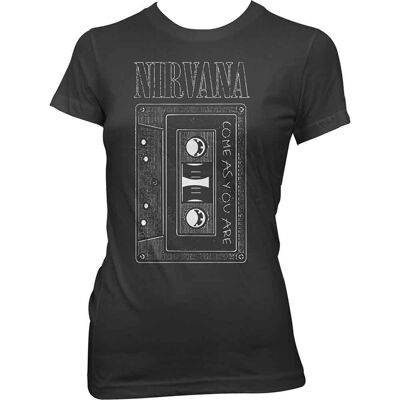 Nirvana: Ladies T-Shirt/As You Are Tape (Black) (X-Large) Nirvana: Ladies T-Shirt/As You Are Tape (Black) (X-Large)
