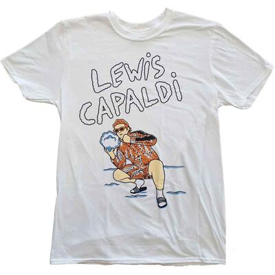 Lewis Capaldi: Unisex T-Shirt/Snow Leopard (White) (X-Large) Lewis Capaldi: Unisex T-Shirt/Snow Leopard (White) (X-Large)