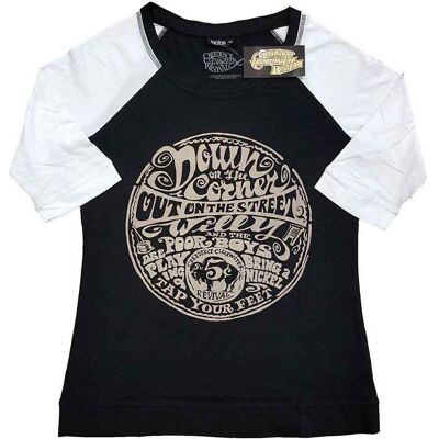 Creedence Clearwater Revival: Ladies Raglan T-Shirt/Down On The Corner (Black & White) (X-Small) Creedence Clearwater Revival: Ladies Raglan T-Shirt/Down On The Corner (Black & White) (X-Small)