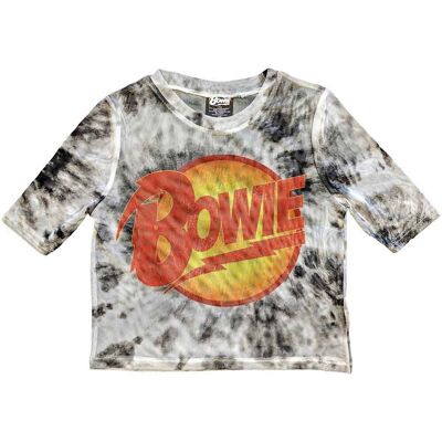David Bowie: Ladies Crop Top/Diamond Dogs Logo (White) (Mesh) (Medium) David Bowie: Ladies Crop Top/Diamond Dogs Logo (White) (Mesh) (Medium)