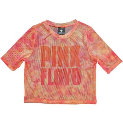 Pink Floyd: Ladies Crop Top/Stacked Logo (Pink) (Mesh) (Medium) Pink Floyd: Ladies Crop Top/Stacked Logo (Pink) (Mesh) (Medium)