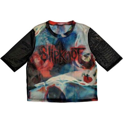 Slipknot: Ladies Crop Top/Face & Logo (Black) (Mesh) (Medium) Slipknot: Ladies Crop Top/Face & Logo (Black) (Mesh) (Medium)