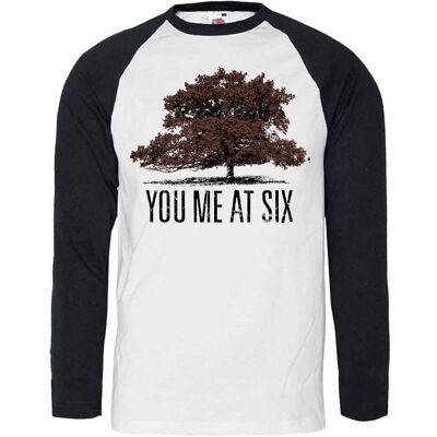 You Me At Six: Unisex Raglan T-Shirt/Tree (White & Black) (Large) You Me At Six: Unisex Raglan T-Shirt/Tree (White & Black) (Large)