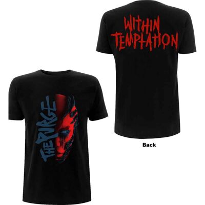 Within Temptation: Ladies T-Shirt/Purge Outline (Red Face) (Black) (Back Print) (Large) Within Temptation: Ladies T-Shirt/Purge Outline (Red Face) (Black) (Back Print) (Large)