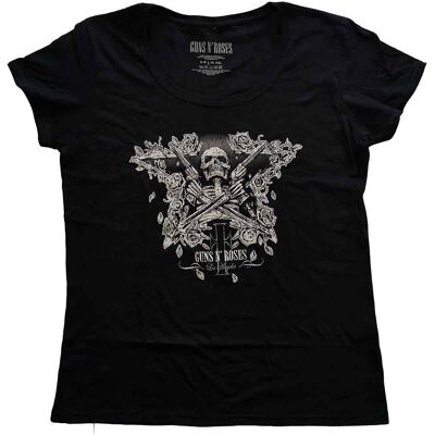 Guns N Roses: Guns N' Roses Ladies T-Shirt/Skeleton Guns (Black) (XX-Large) Guns N Roses: Guns N' Roses Ladies T-Shirt/Skeleton Guns (Black) (XX-Large)