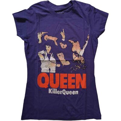 Queen: Ladies T-Shirt/Killer Queen (Purple) (X-Small) Queen: Ladies T-Shirt/Killer Queen (Purple) (X-Small)