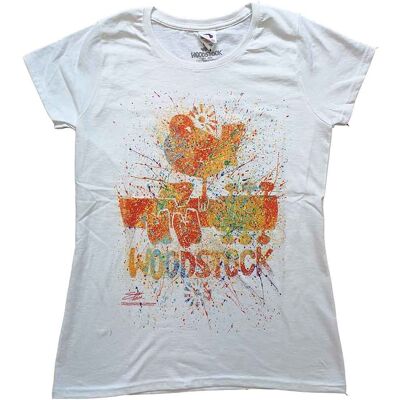 Woodstock: Ladies T-Shirt/Splatter (White) (XX-Large) Woodstock: Ladies T-Shirt/Splatter (White) (XX-Large)