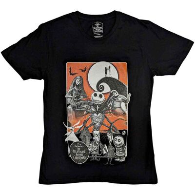 The Nightmare Before Christmas: Unisex T-Shirt/Orange Moon (Black) (Embellished) (Large) The Nightmare Before Christmas: Unisex T-Shirt/Orange Moon (Black) (Embellished) (Large)
