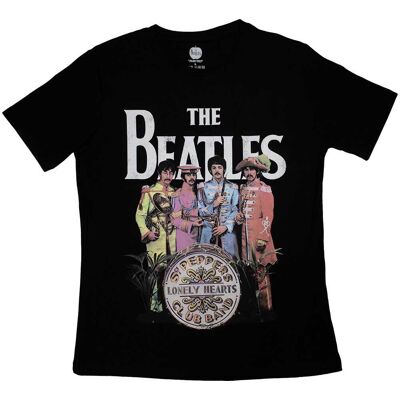 The Beatles: Ladies T-Shirt/Sgt Pepper (Black) (Small) The Beatles: Ladies T-Shirt/Sgt Pepper (Black) (Small)