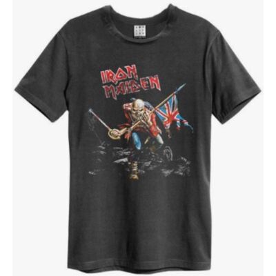 Iron Maiden: 80 Tour Amplified Vintage Charcoal Small t Shirt Iron Maiden: 80 Tour Amplified Vintage Charcoal Small t Shirt
