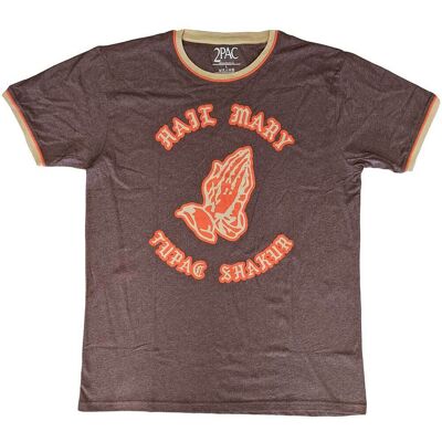 Tupac: Unisex Ringer T-Shirt/Hail Mary (Brown, Orange & Sand) (Small) Tupac: Unisex Ringer T-Shirt/Hail Mary (Brown, Orange & Sand) (Small)